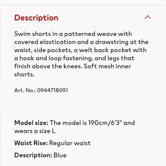 H&M Men’s Blue OMBRE Mid Length Swim Trunks- Xl, NWT - Picture 2 of 7